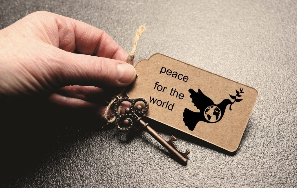 "United in Compassion: A Call to Action for Global Peace" peace, world peace, key, keychain, symbol, peace, world peace, world peace, keychain, keychain, keychain, keychain, keychain
